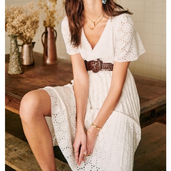 Sezane Isidore Dress in White - Picture 13 of 13